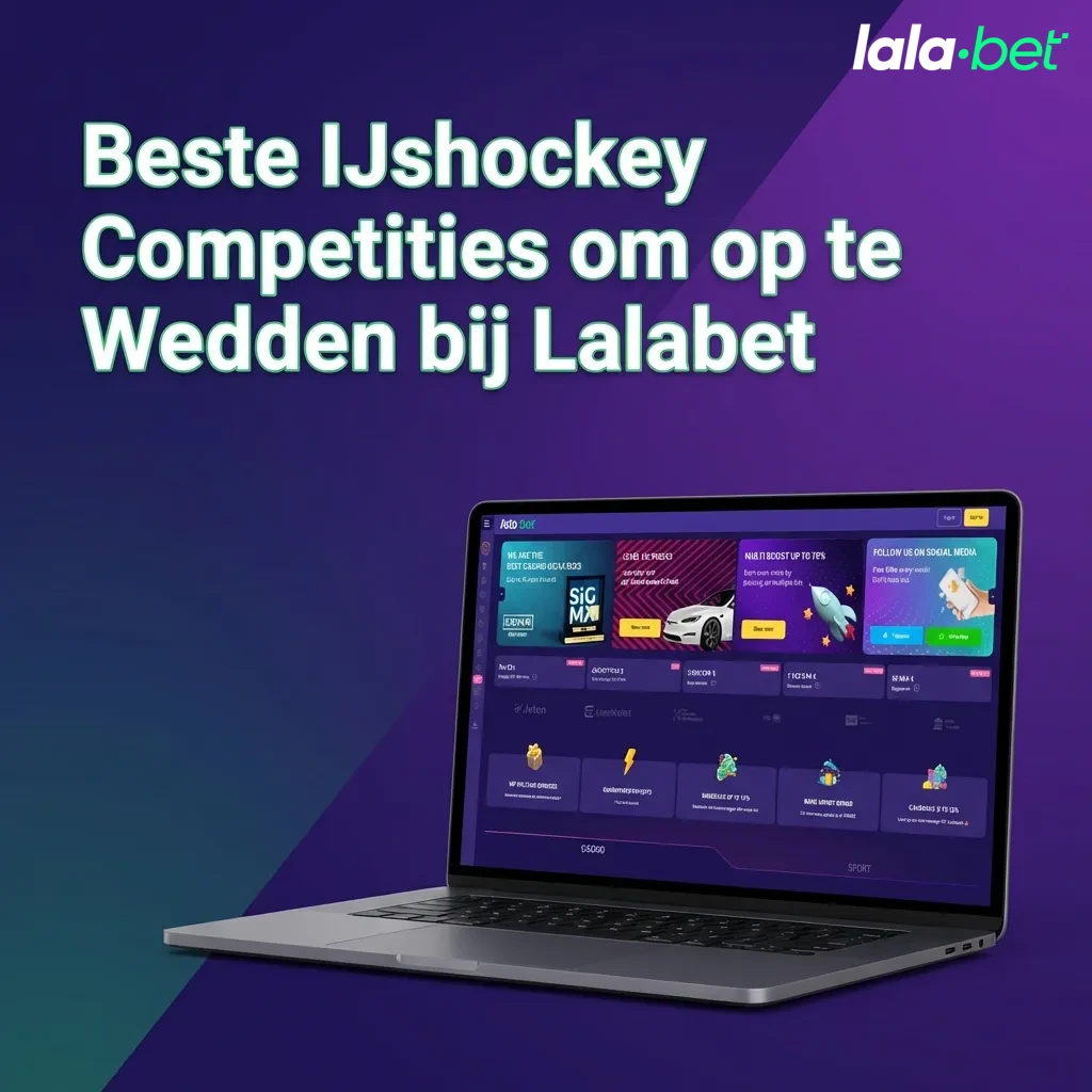 Hockey players competing on ice rink with betting markets for NHL, KHL, and international tournaments displayed