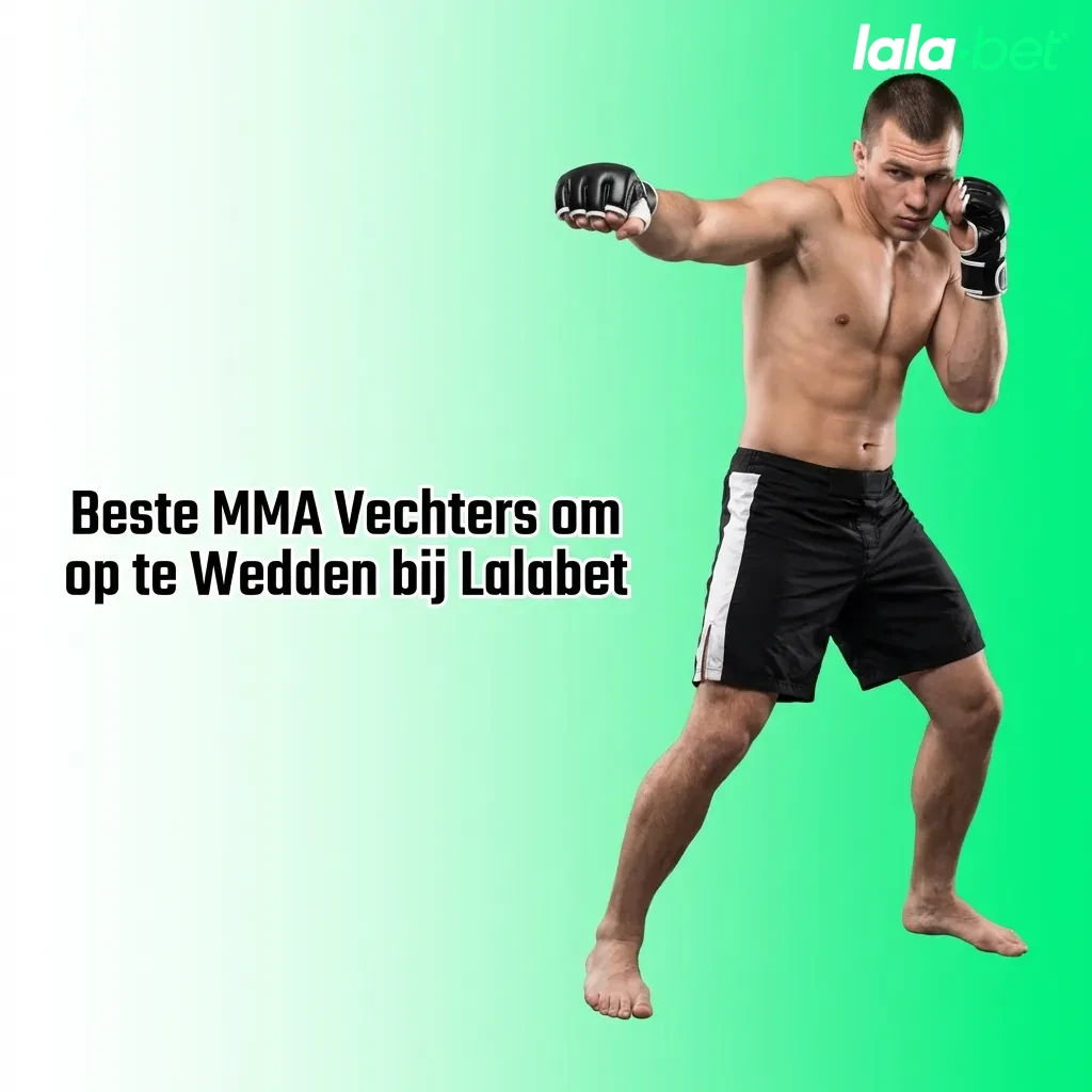 MMA fighters list showing champions from different weight classes available for betting at Lalabet