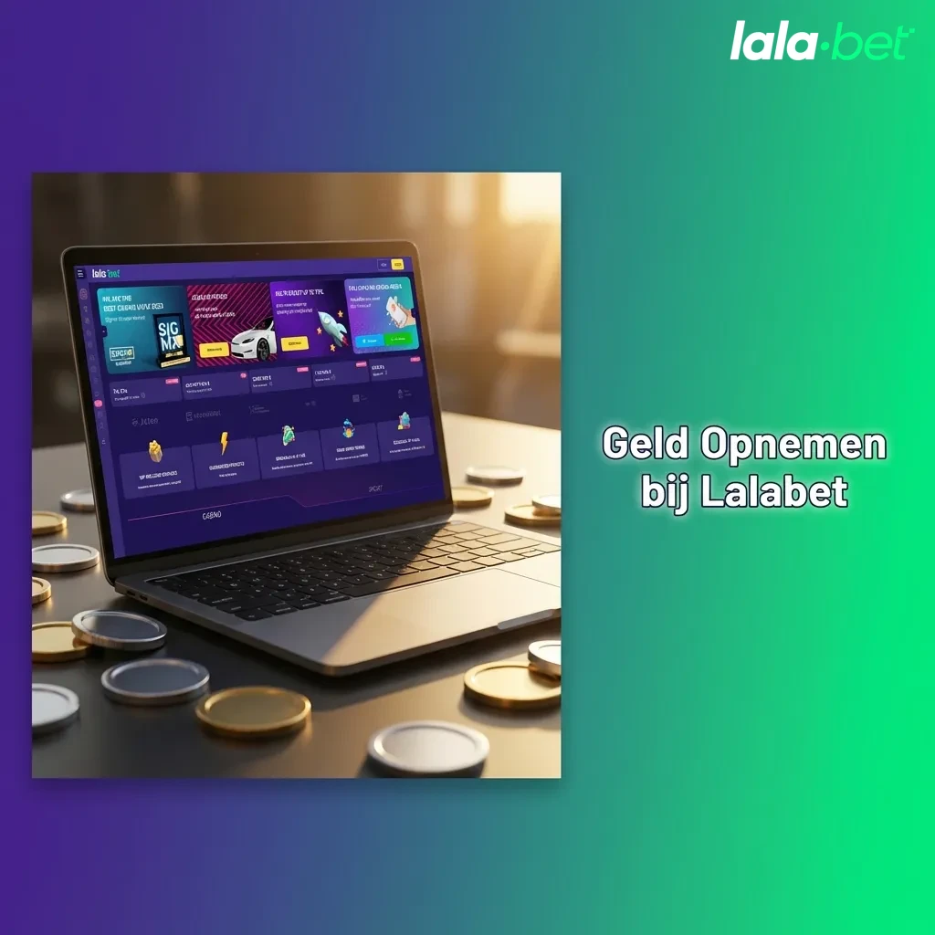 Lalabet withdrawal interface showing step-by-step process for requesting cash withdrawals from verified account