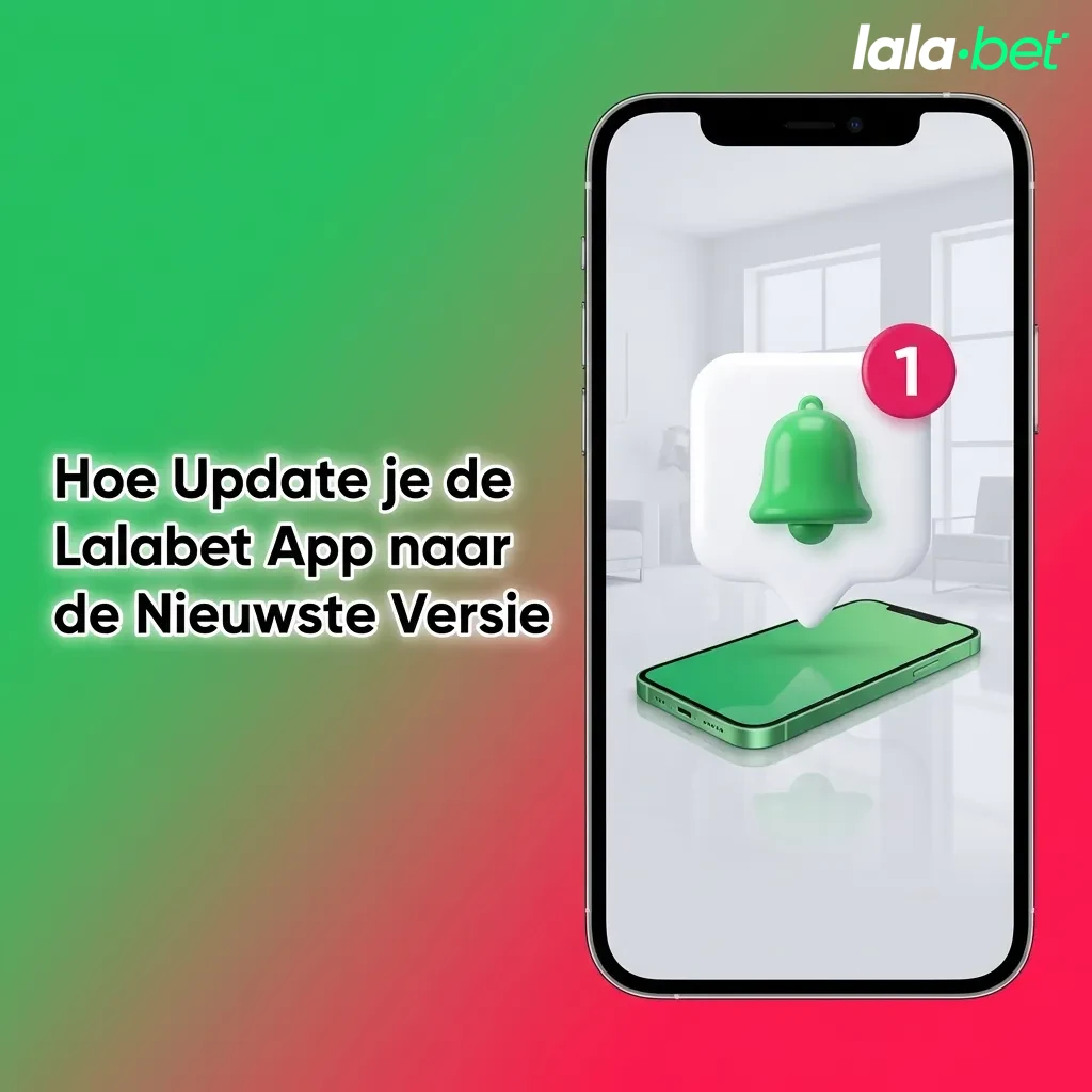 Lalabet app-interface op smartphone toont automatische servergebaseerde updates zonder handmatige installatie