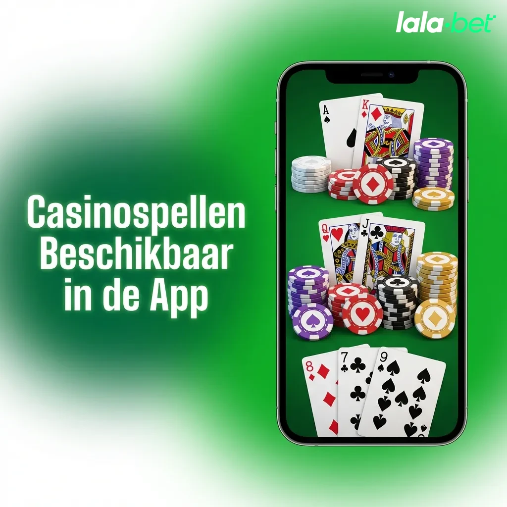 Lalabet app showcasing 3000+ casino games including slots, blackjack, roulette, and live dealer games from top providers