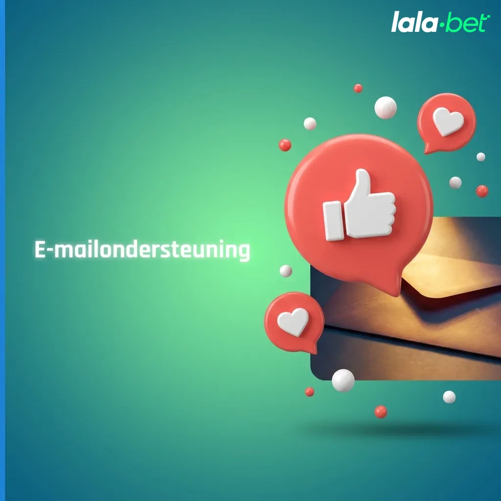 E-mailondersteuning voor uitgebreide vragen en documenten bij Lalabet met responstijd van 4-12 uur