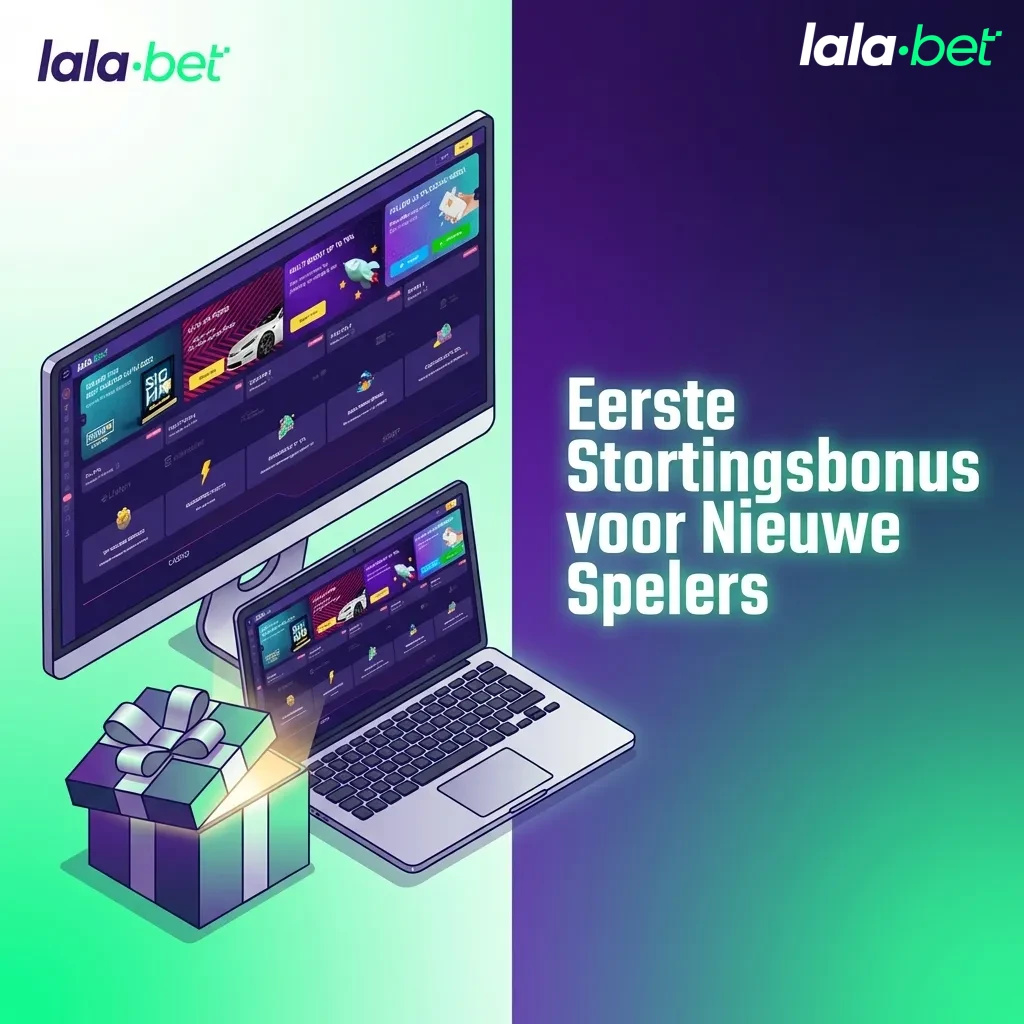 Welcome bonus illustration showing first deposit options for new players with casino and sports betting rewards