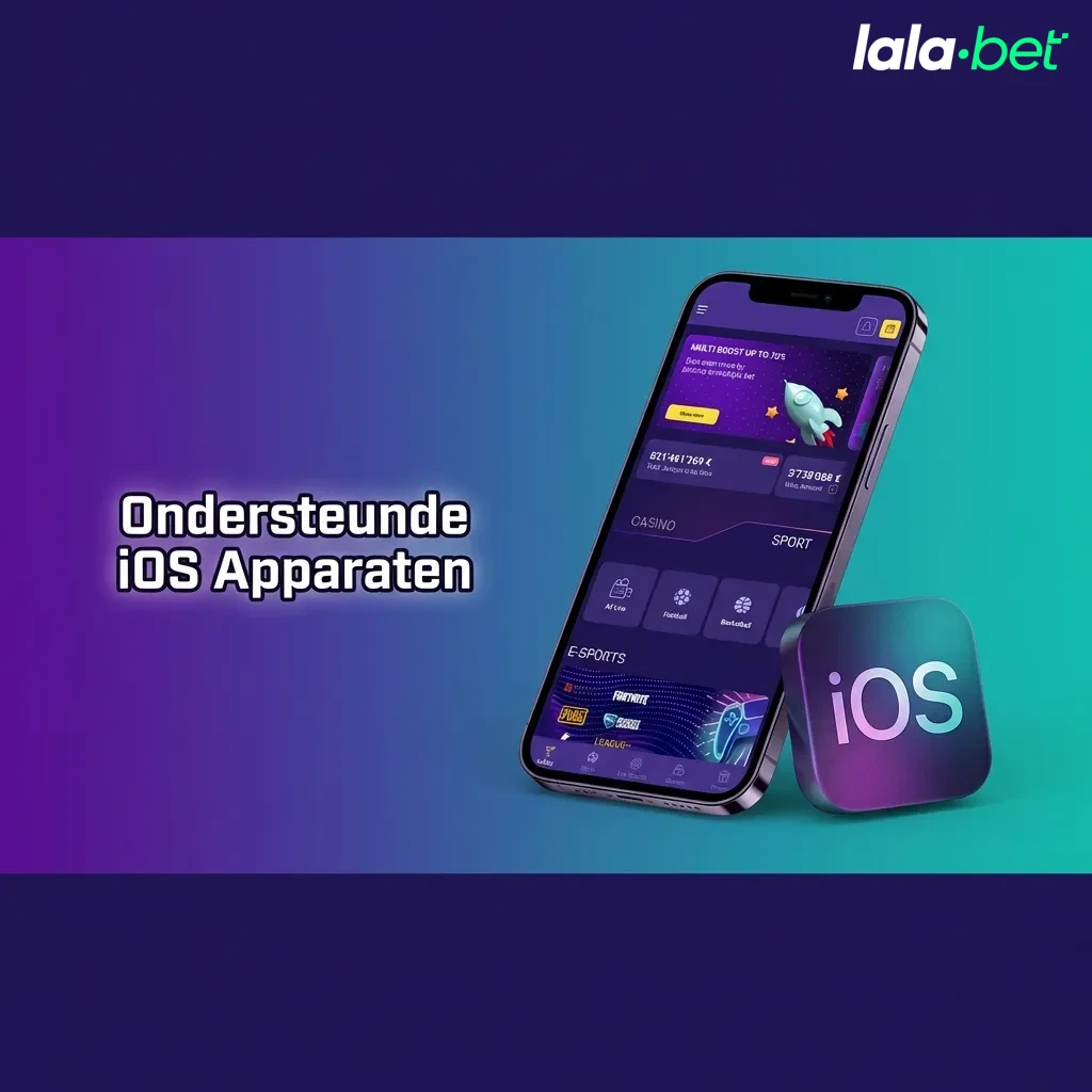 Lijst van ondersteunde Apple iPhones en iPads voor Lalabet webversie, van iPhone 11 tot 14 en recente iPad modellen.