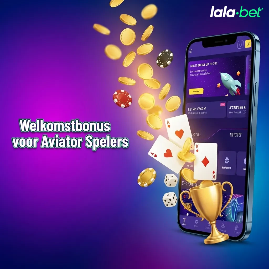 Aviator welkomstbonus illustratie met casino en sportbonus opties voor nieuwe spelers