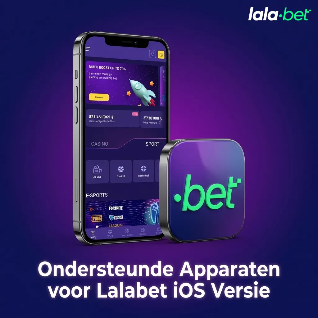 Lalabet iOS app compatibiliteit tabel toont ondersteunde Apple iPhone en iPad modellen vanaf iOS 12.0
