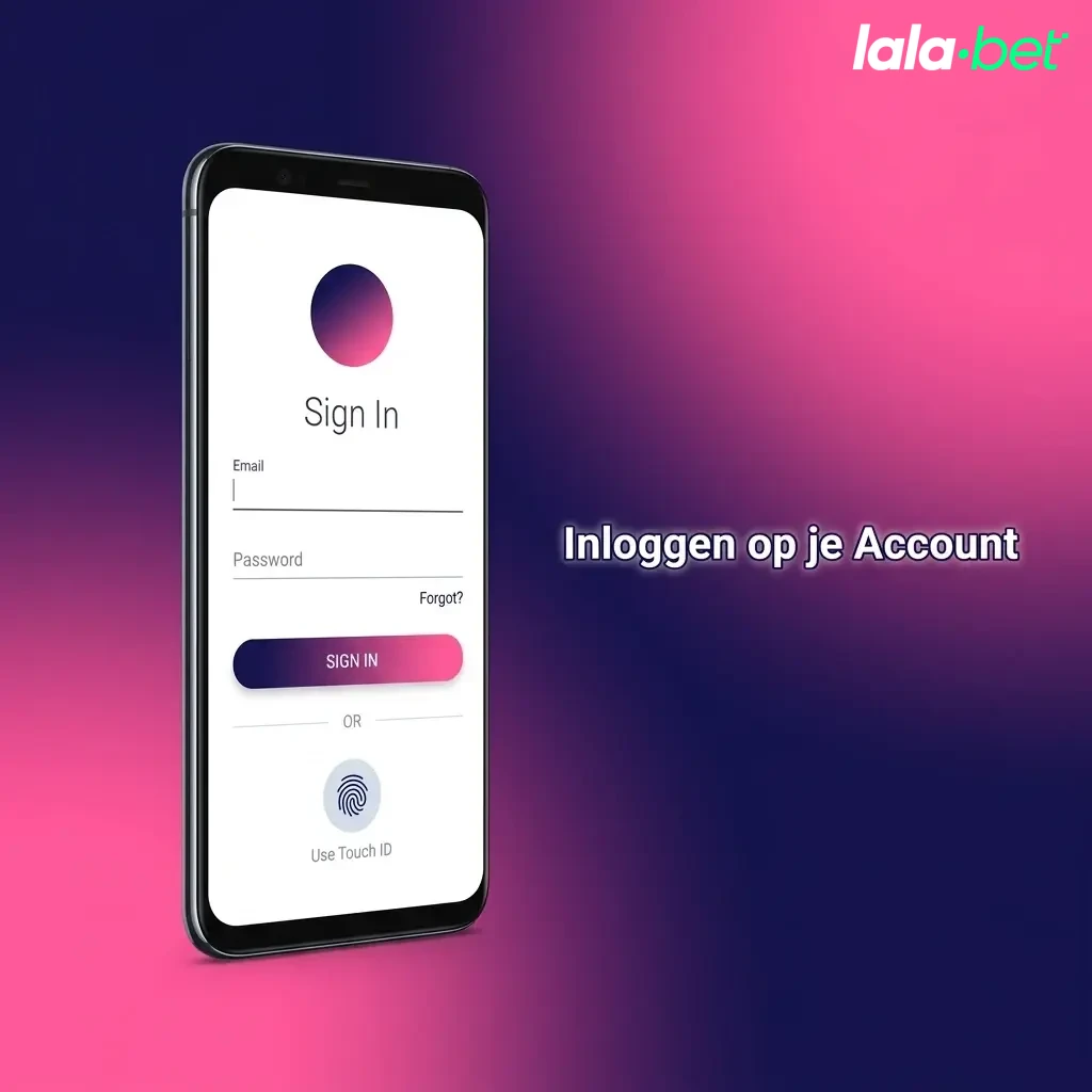 Inloggen op je account met e-mailadres en wachtwoord op desktop of mobiel voor toegang tot spelen en bonussen