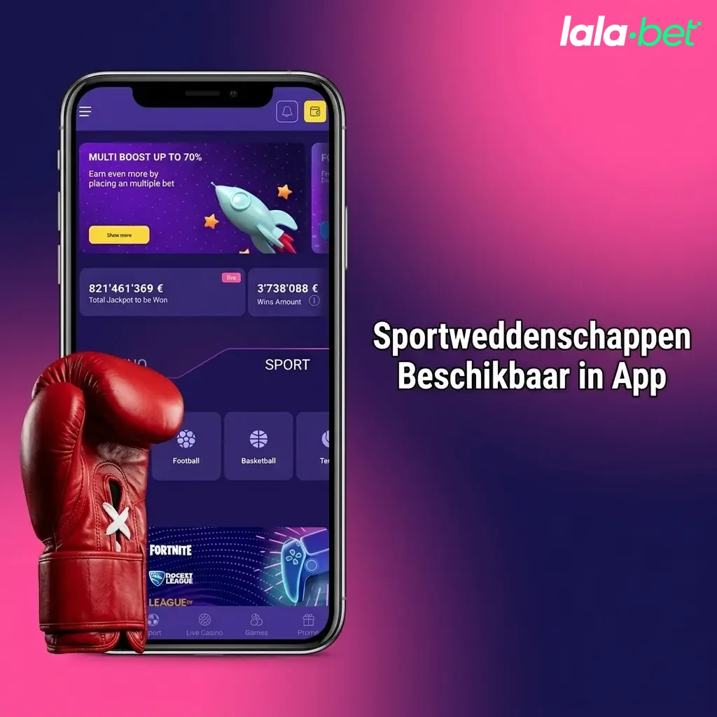Lalabet app sportweddenschappen: voetbal, tennis, basketbal, F1, e-sports en meer live beschikbaar